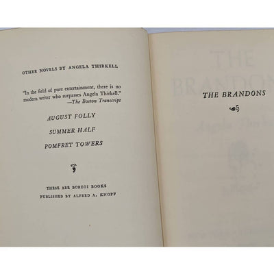 The Brandons By Angela Thirkell Vintage Novel 1939