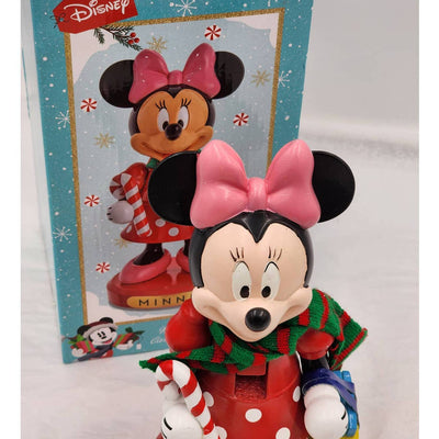 Disney Kurt Adler Nutcracker Minnie Mouse Wearing Scarf Candy Kane With Box 10"