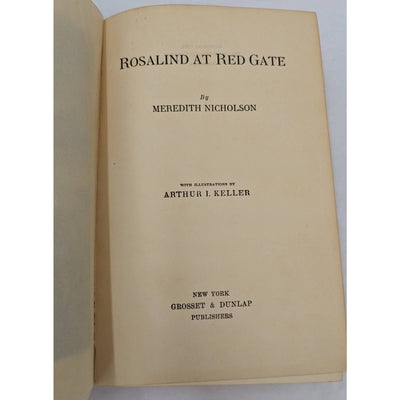 Rosalind At Red Gate By Meredith Nicholson Illustrated Antiquarian Novel Early Printing 1907