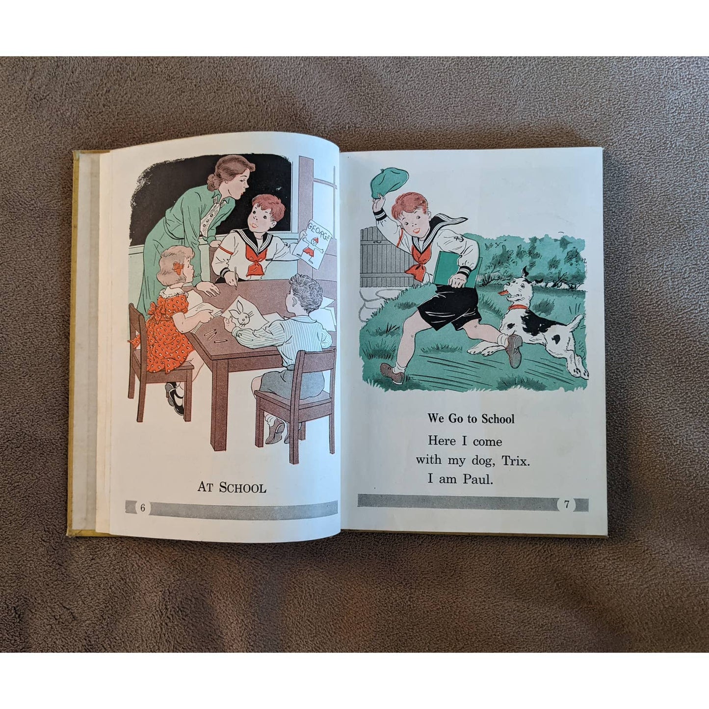 Vintage 1938 The Road To Safety Happy Times Book Illustrations Childrens Bedtime