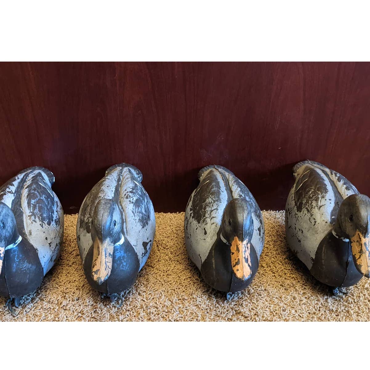 Lot Of 4 Plastic Hunting Duck Decoys Vintage