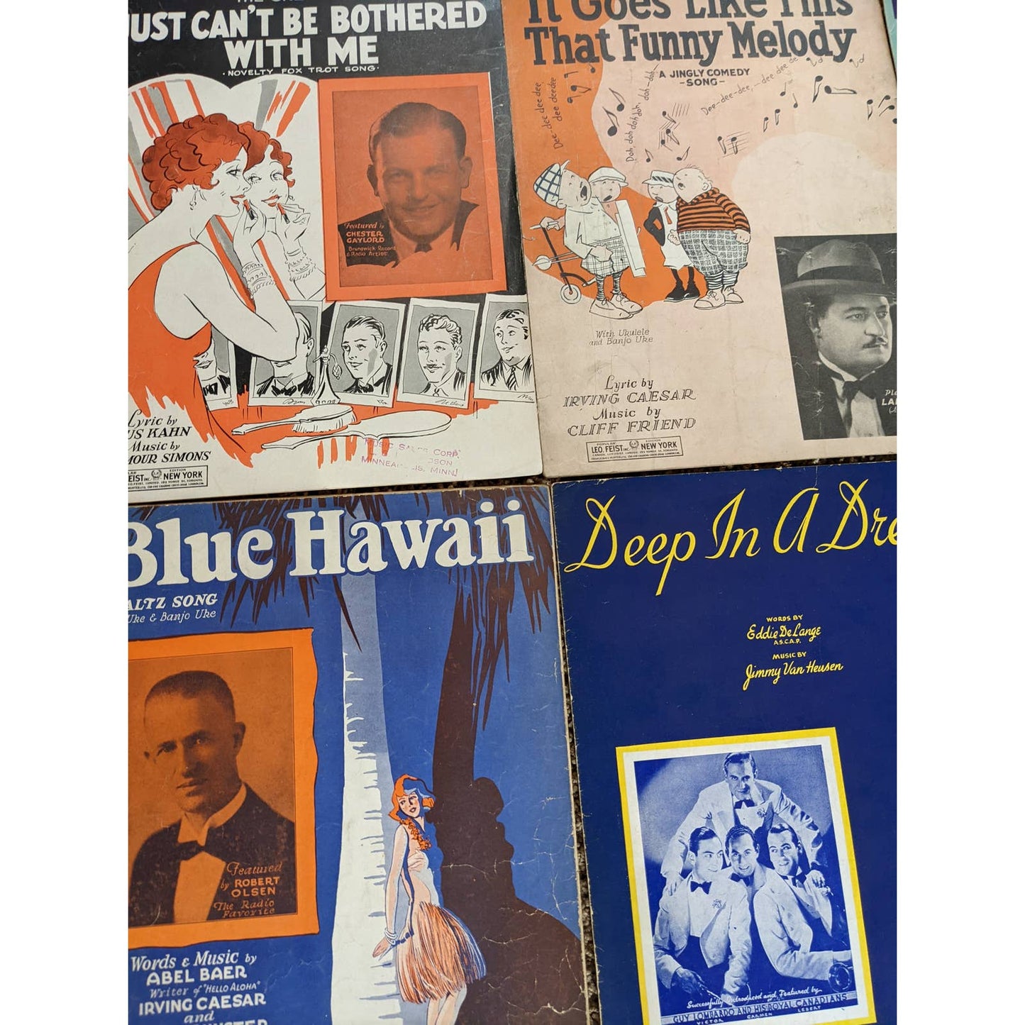 Vintage Sheet Music Lot 7 I Wish You were Jealous of me, If the moon turn green