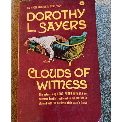 1966 Clouds Of Witness: Lord Peter Wimsey An Avon Mystery By Dorothy L. Sayers