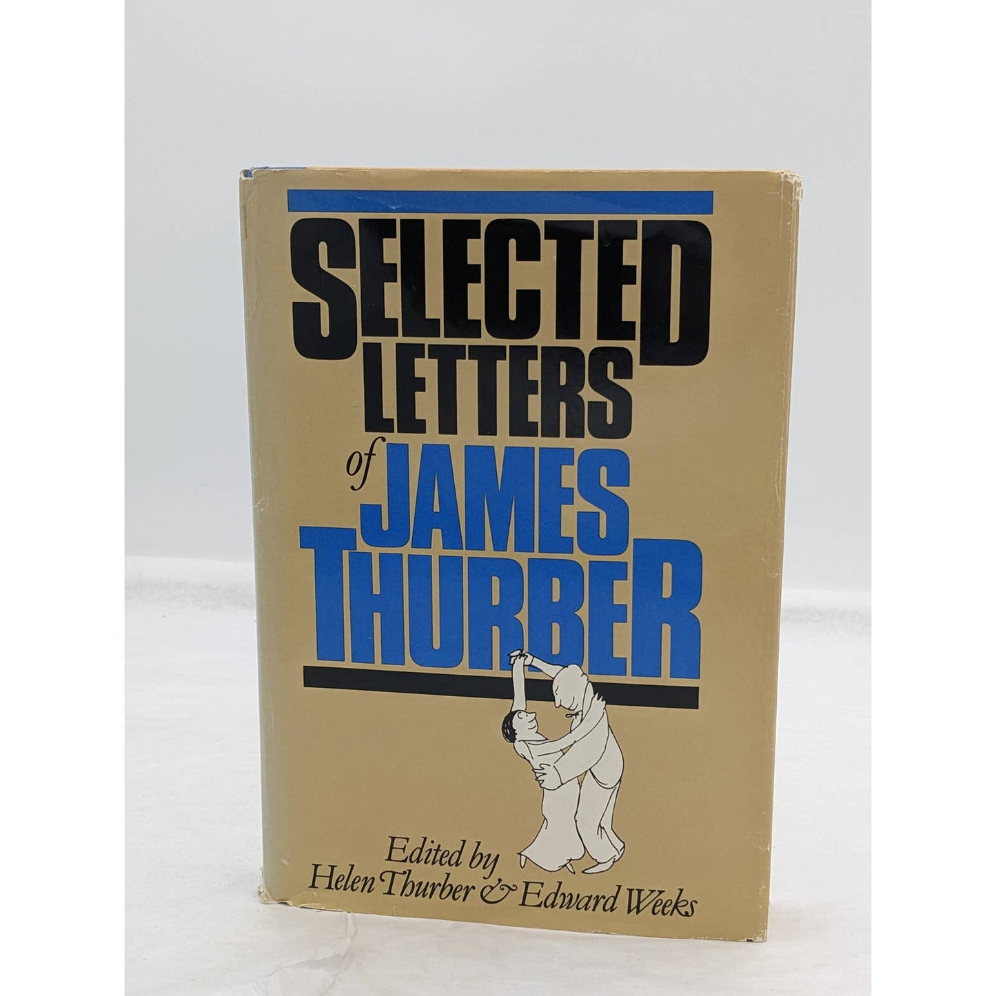 James Thurber Book Lot Biography & Selected Letters Vintage Cartoonist Humorist