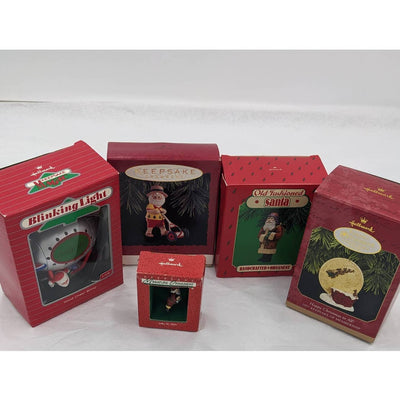 Hallmark Ornaments Vintage Lot Santa Blimp Keep On Mowing Jolly Christmas W/Box