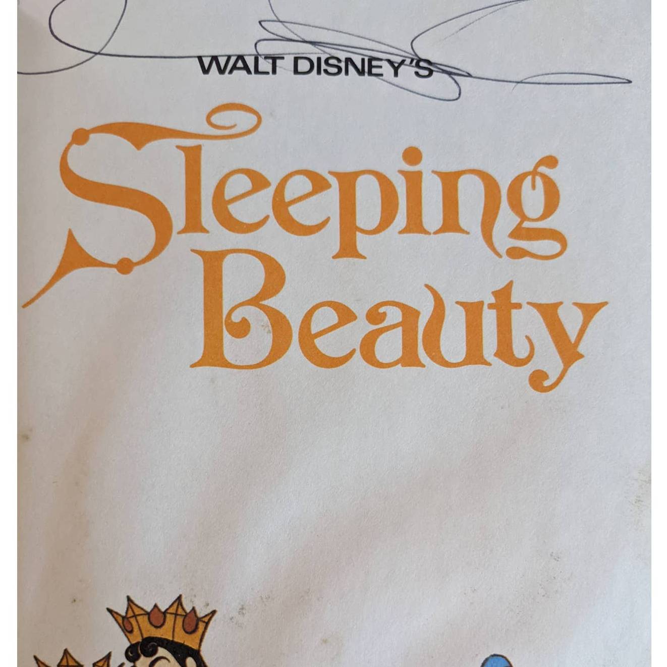 Vintage 1974 Walt Disney Sleeping Beauty Book Kids Wonderful Word of Reading