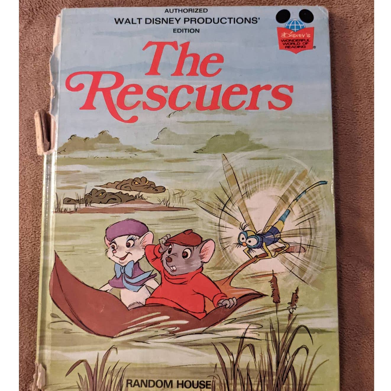 Vintage 1977 Walt Disney The Rescuers Childrens Book Wonderful World Of Reading