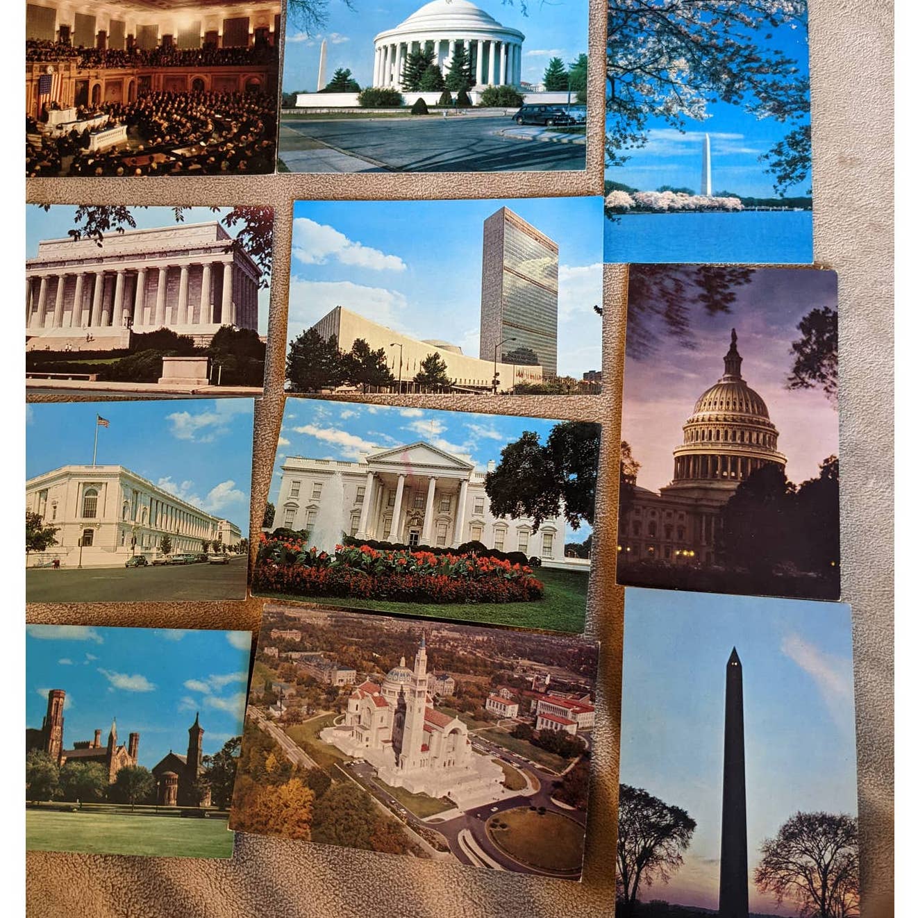 Vintage Washington DC Postcard Lot Lincoln, Washington, JFK Grave, Supreme Court