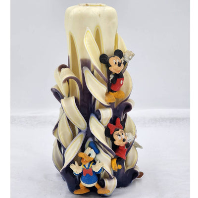 Wax Candle Sculpture Mickey Minnie Donald Duck Goofy 9" Tall