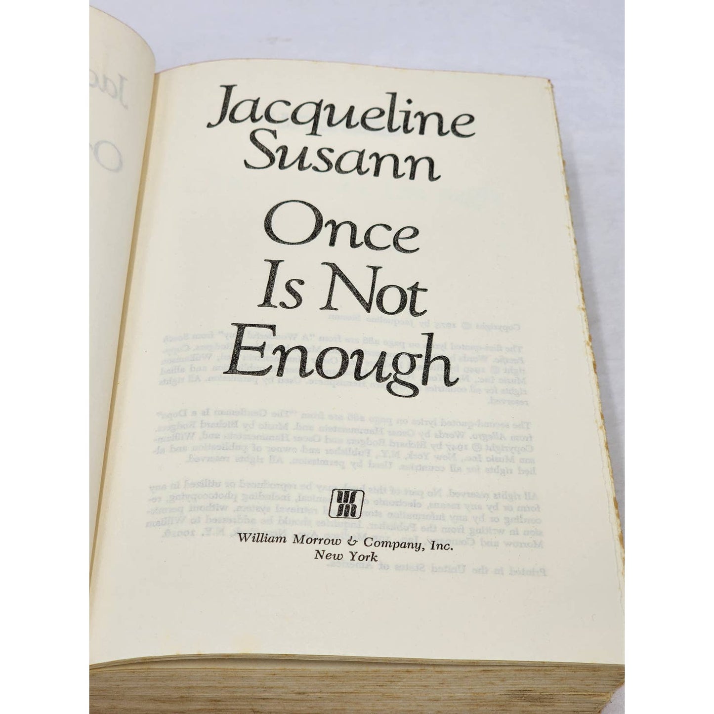 Once Is Not Enough By Jacqueline Susann Hardcover Vintage Early Edition 1973