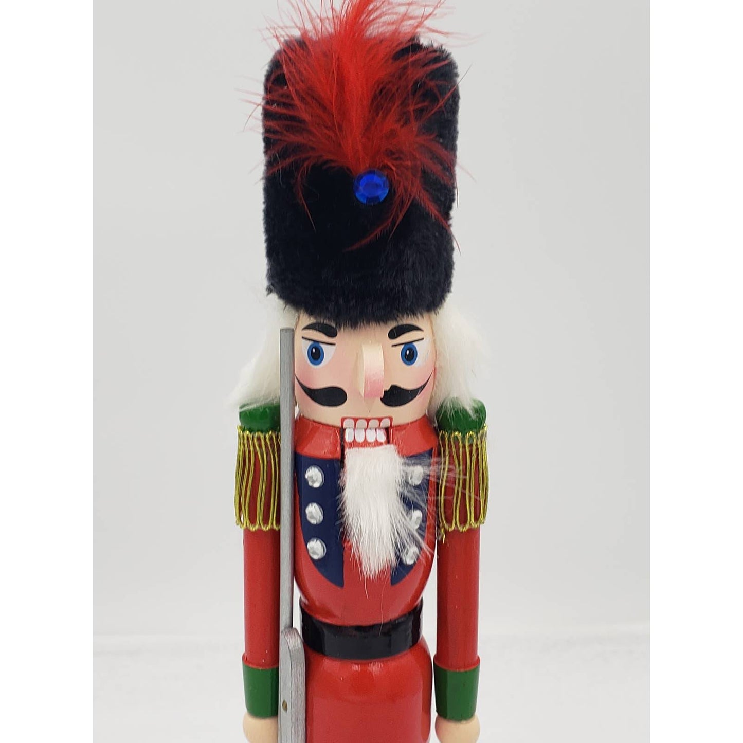 Nutcracker Thin Soldier with Rifle Jeweled Bedazzled 15"