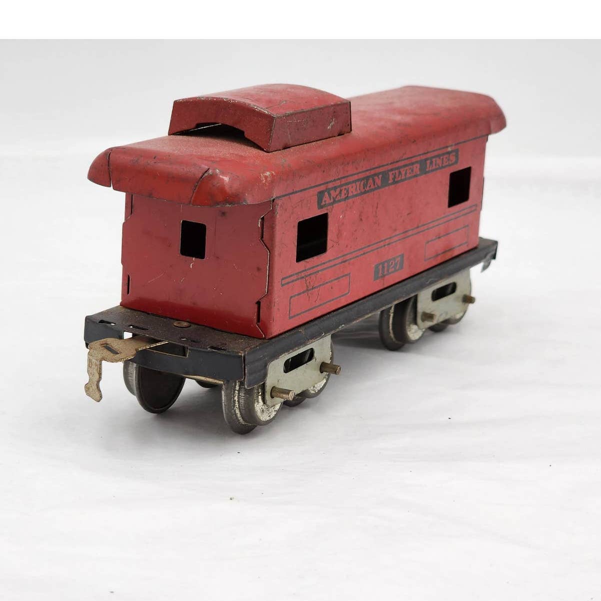 American Flyer Lines 1127 Tinplate Vintage Red Caboose Train Car