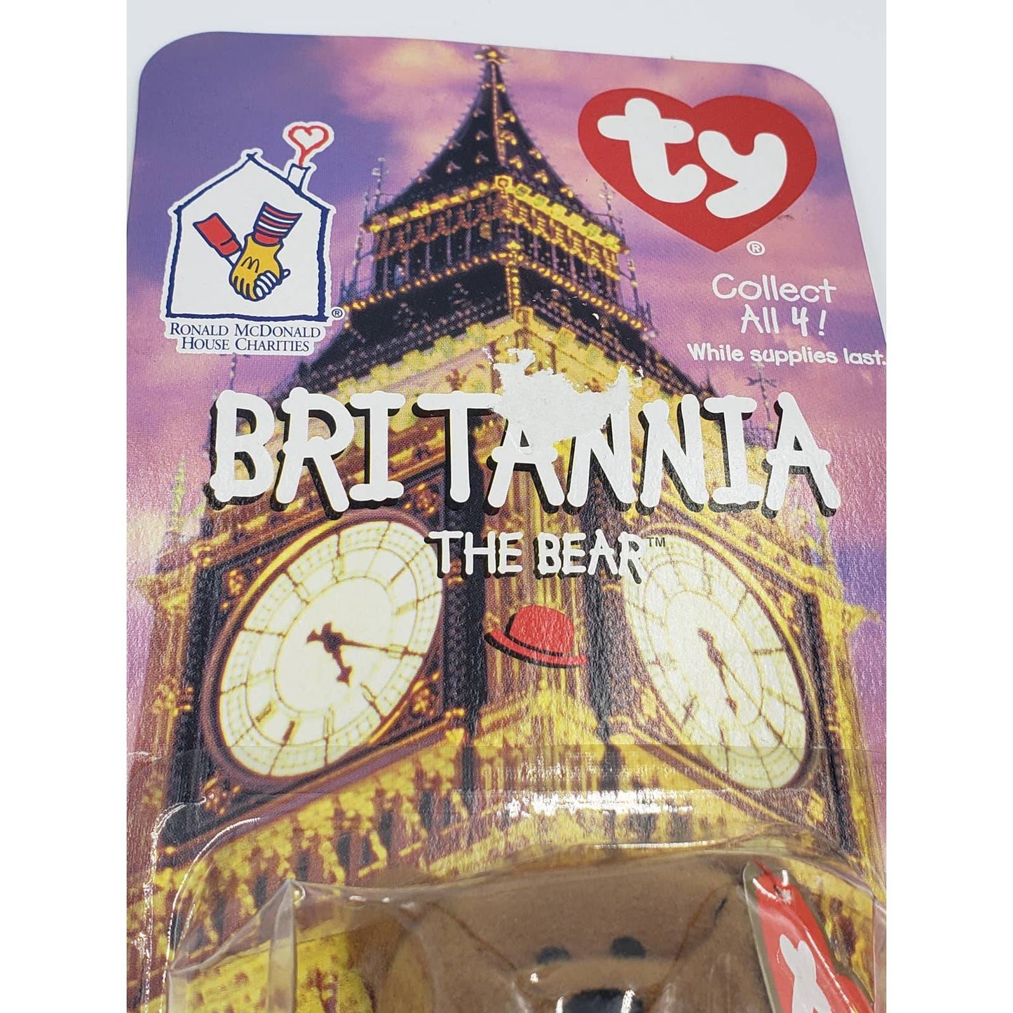 Ty McDonalds Beanie Britannia the Bear - New in Box