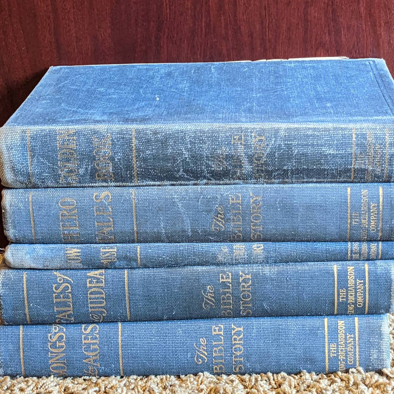 Antiquarian 1917 The Bible Story 5 Volumes Golden Book; Hero Tales; Old Judaea