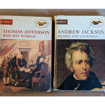 Vintage American Heritage Junior Literature Andrew Jackson And Thomas Jefferson