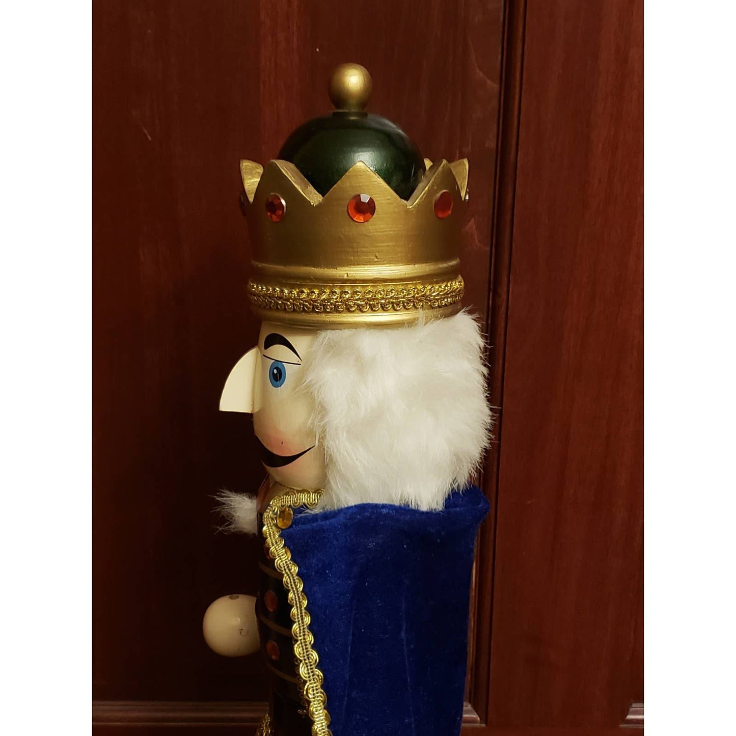 Large Nutcracker 25" Blue Cape Standing 2 Ft Tall