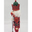 Nutcracker Red Bird Cane Glittered 15" Tall