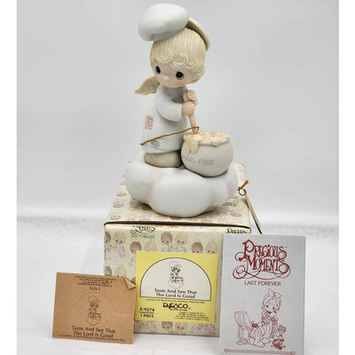 Precious Moments Figurine Taste See That The Lord Is Good E-9274 Angel Box Tags