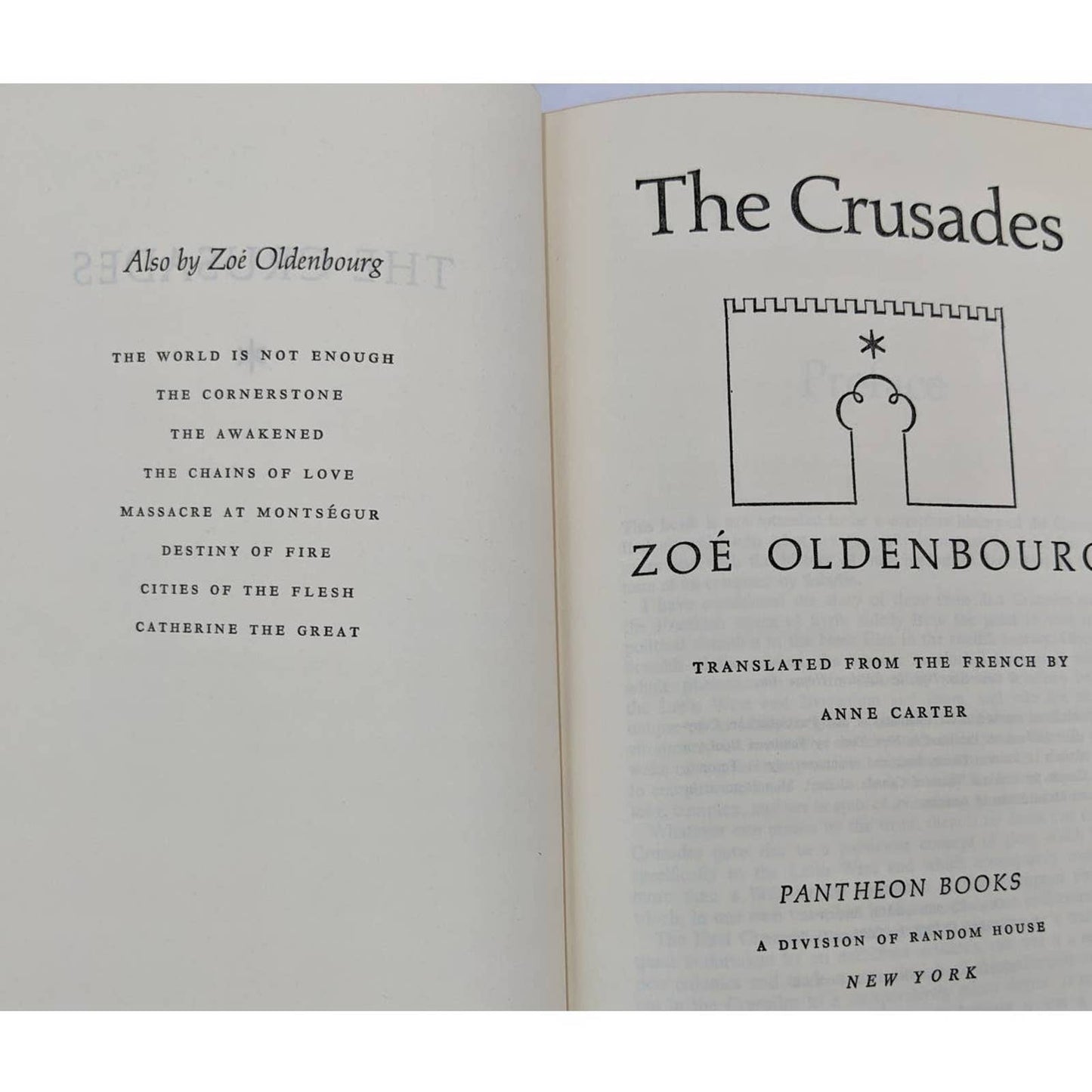 The Crusades By Zoe Oldenburg Vintage Book Middle Ages England History 1966