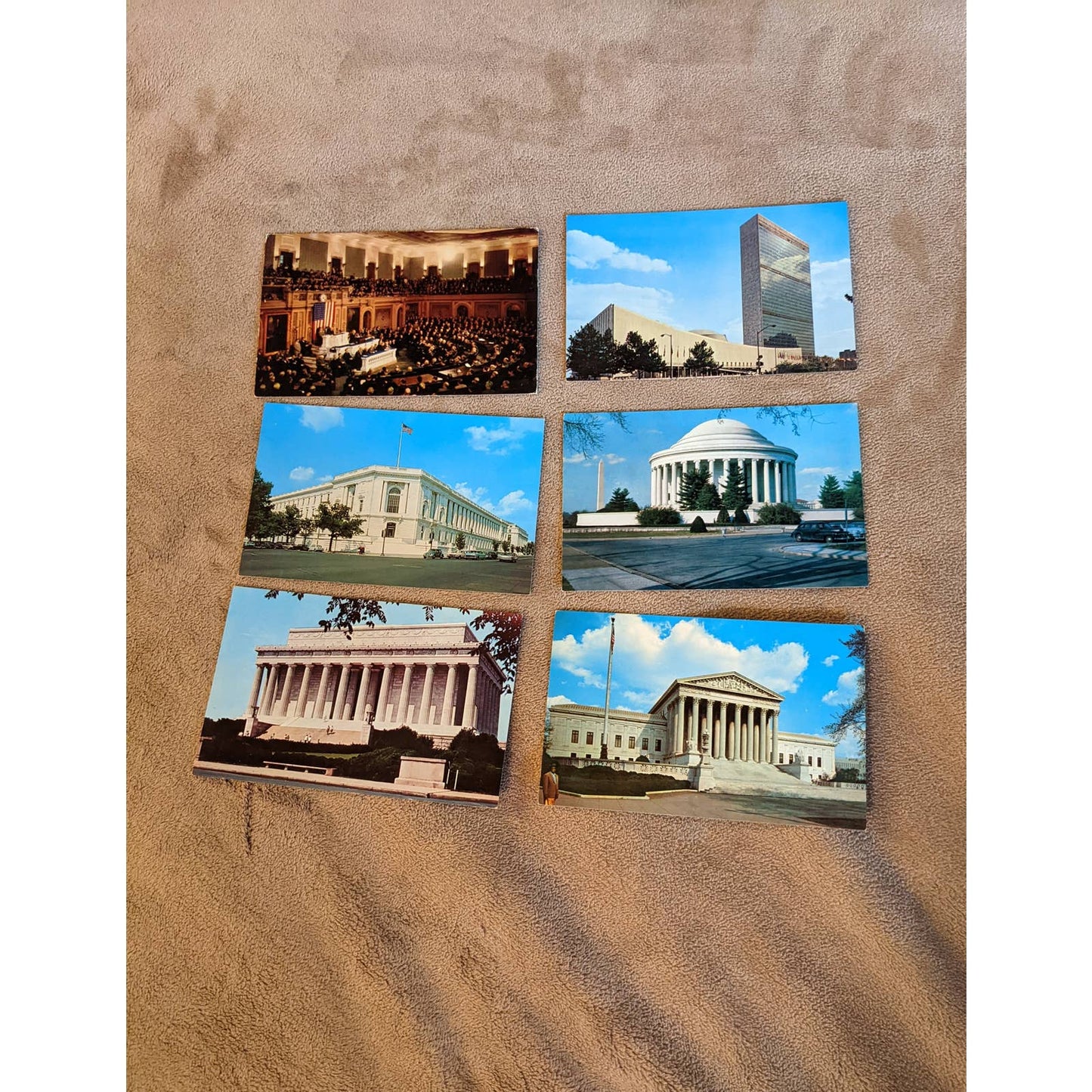 Vintage Washington DC Postcard Lot Lincoln, Washington, JFK Grave, Supreme Court