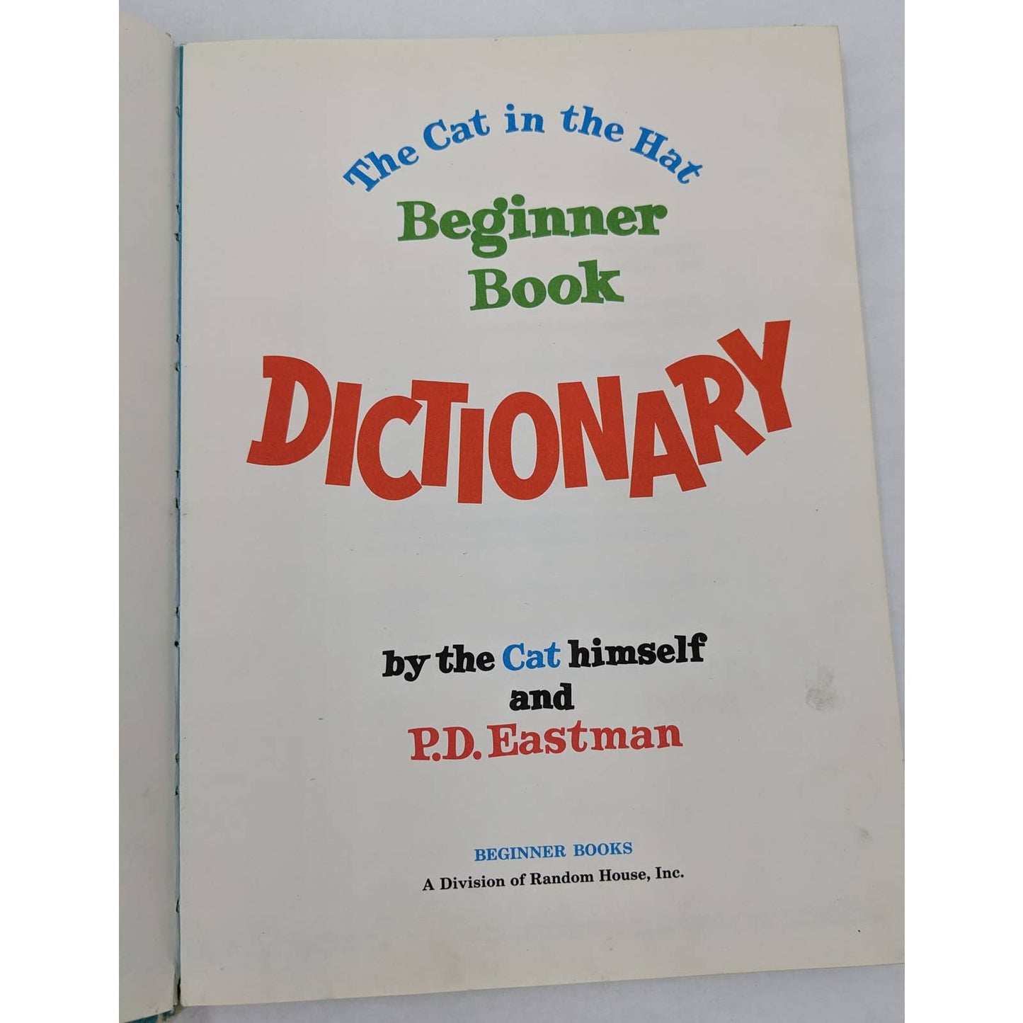 The Cat In The Hat Dictionary By The Cat Himself P.D. Eastman Vintage 1964