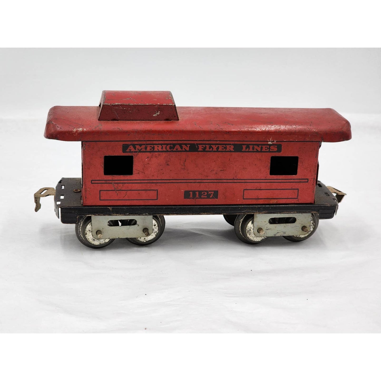 American Flyer Lines 1127 Tinplate Vintage Red Caboose Train Car