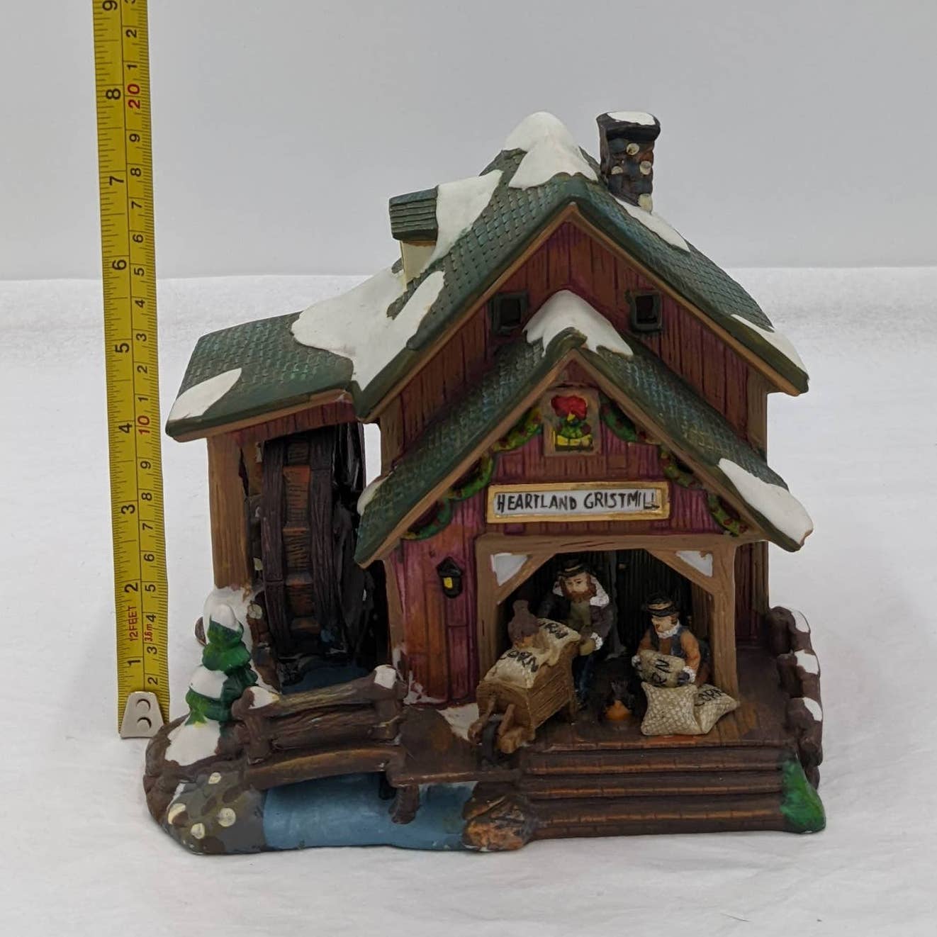 Heartland Gristmill Santa Workbench Christmas Village Towne Collection With Box