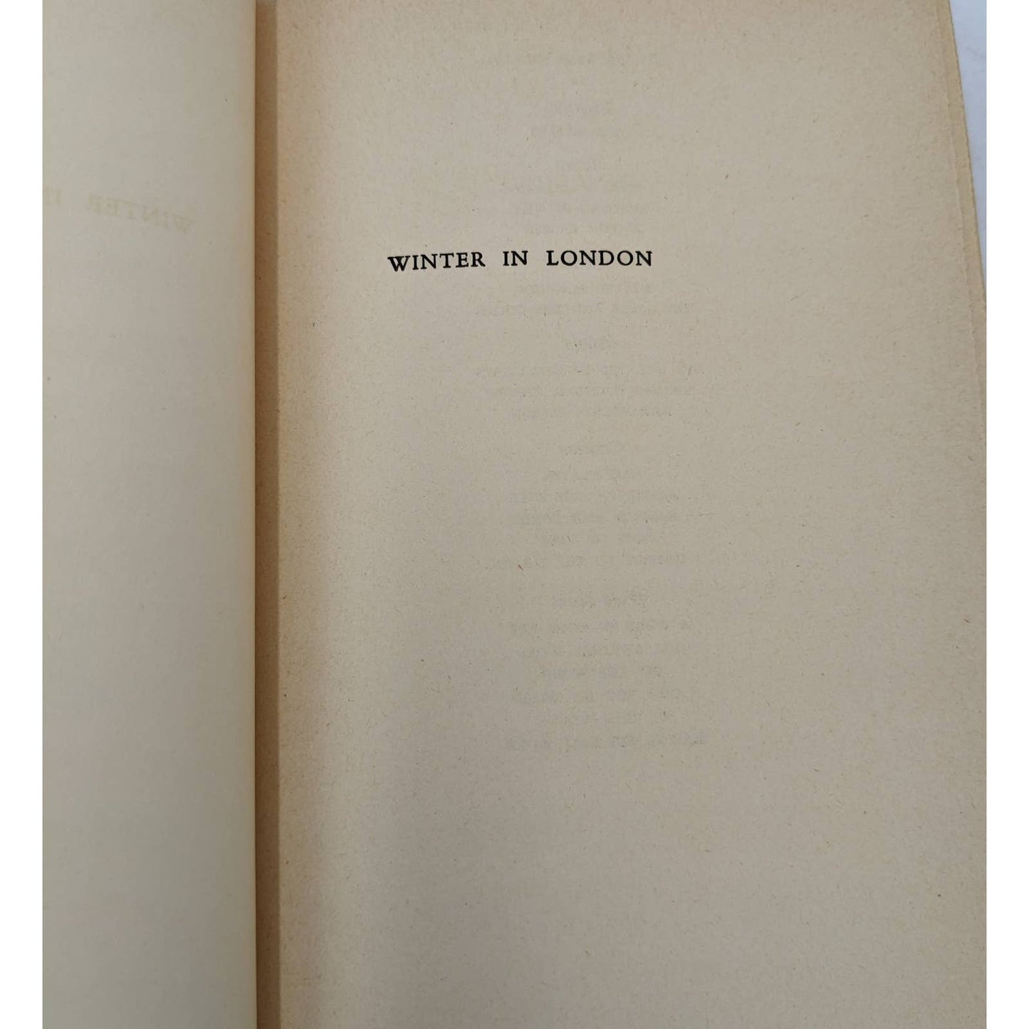 Winter In London By Ivor Brown Vintage Novel First Edition 1952