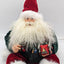 Vintage Seated Santa Claus Toymaker Wearing Tool Belt Christmas Decor 12"