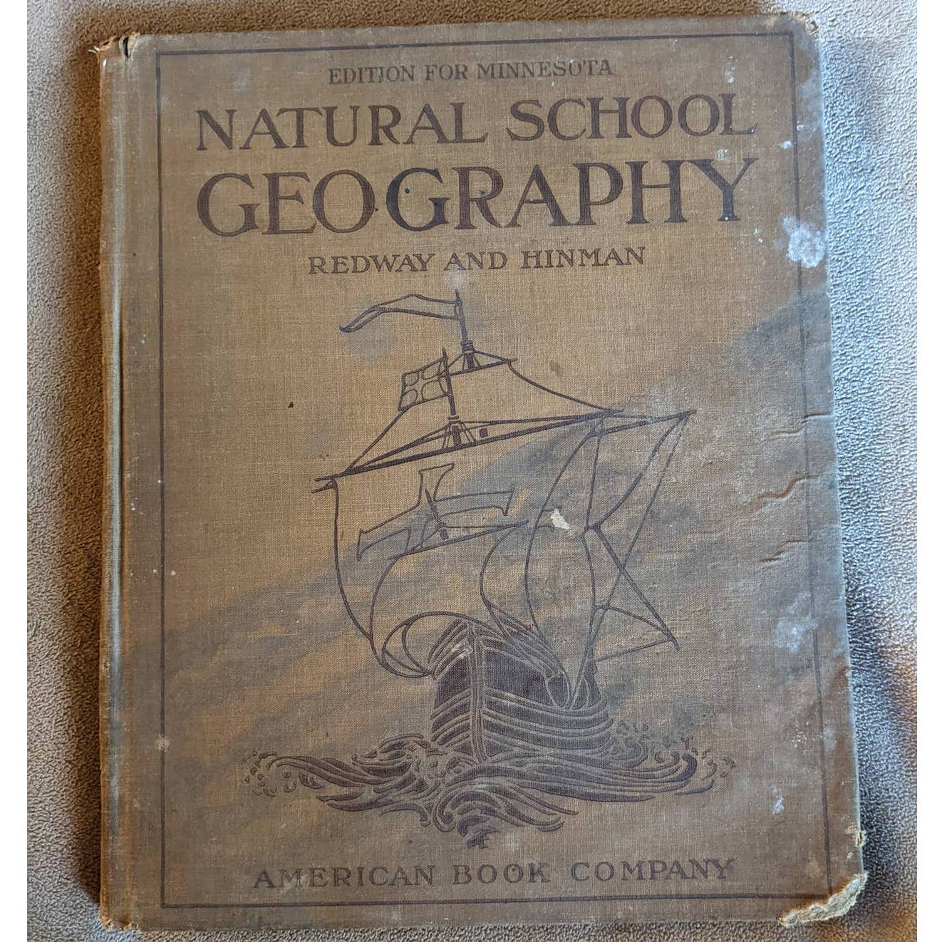 Antiquarian Natural School Geography Redway Hinman Minnesota Edition 1910s Maps