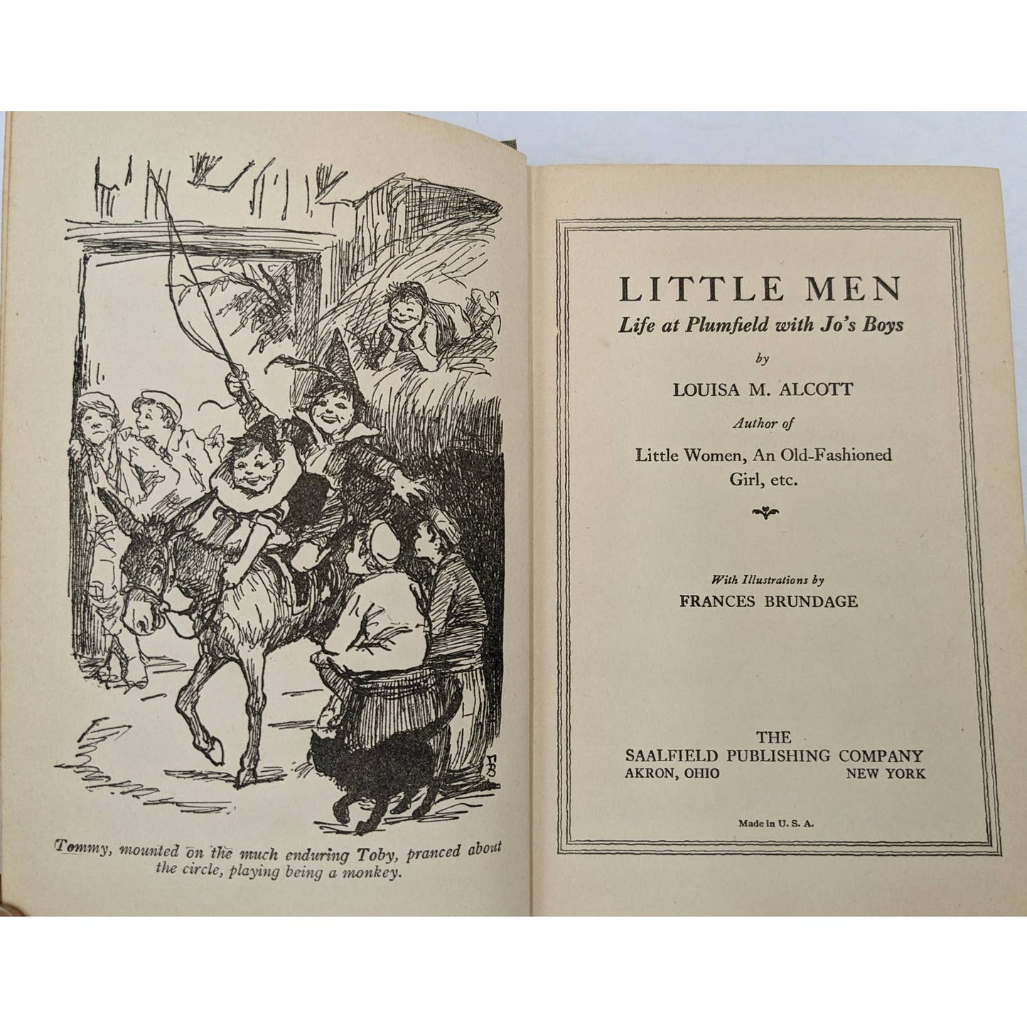Little Men Life At Plumfield With Jo's Boys By Louisa M. Alcott Vintage 1928