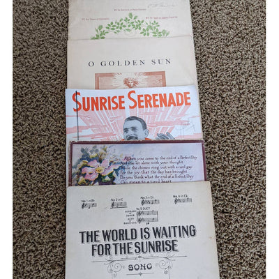 Vintage 1901-1940 Lot 5 Sheet Music Summertime, O Golden Sun, Sunrise Serenade