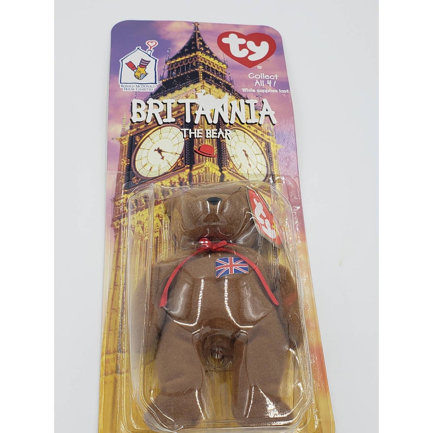 Ty McDonalds Beanie Britannia the Bear - New in Box