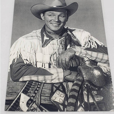 VTG Roy Rogers Dale Evans Museum Happy Trails Theater B&W Postcard Cowboy RPPC