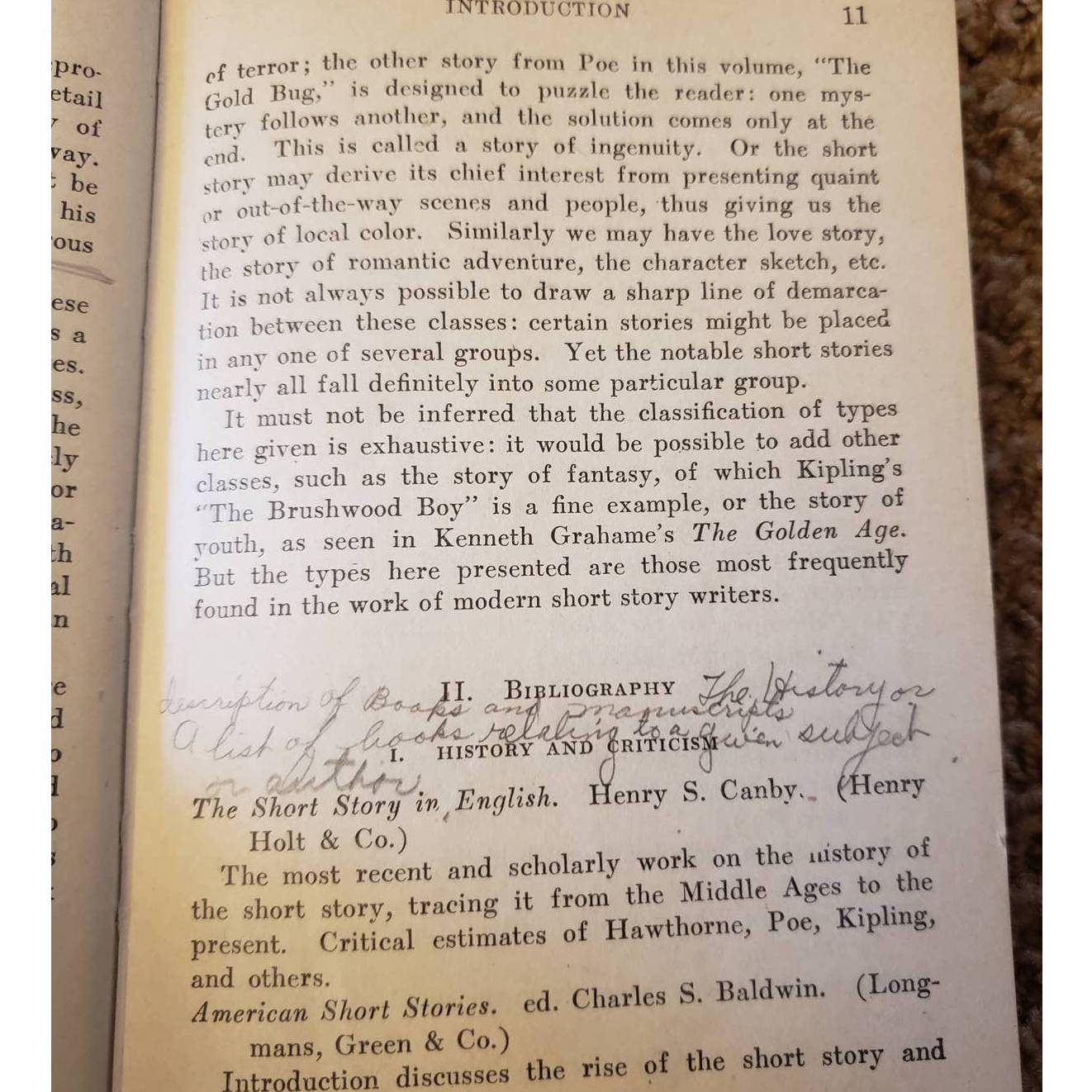 1913 The Lake English Classics Types of the Short Story by Heydrick