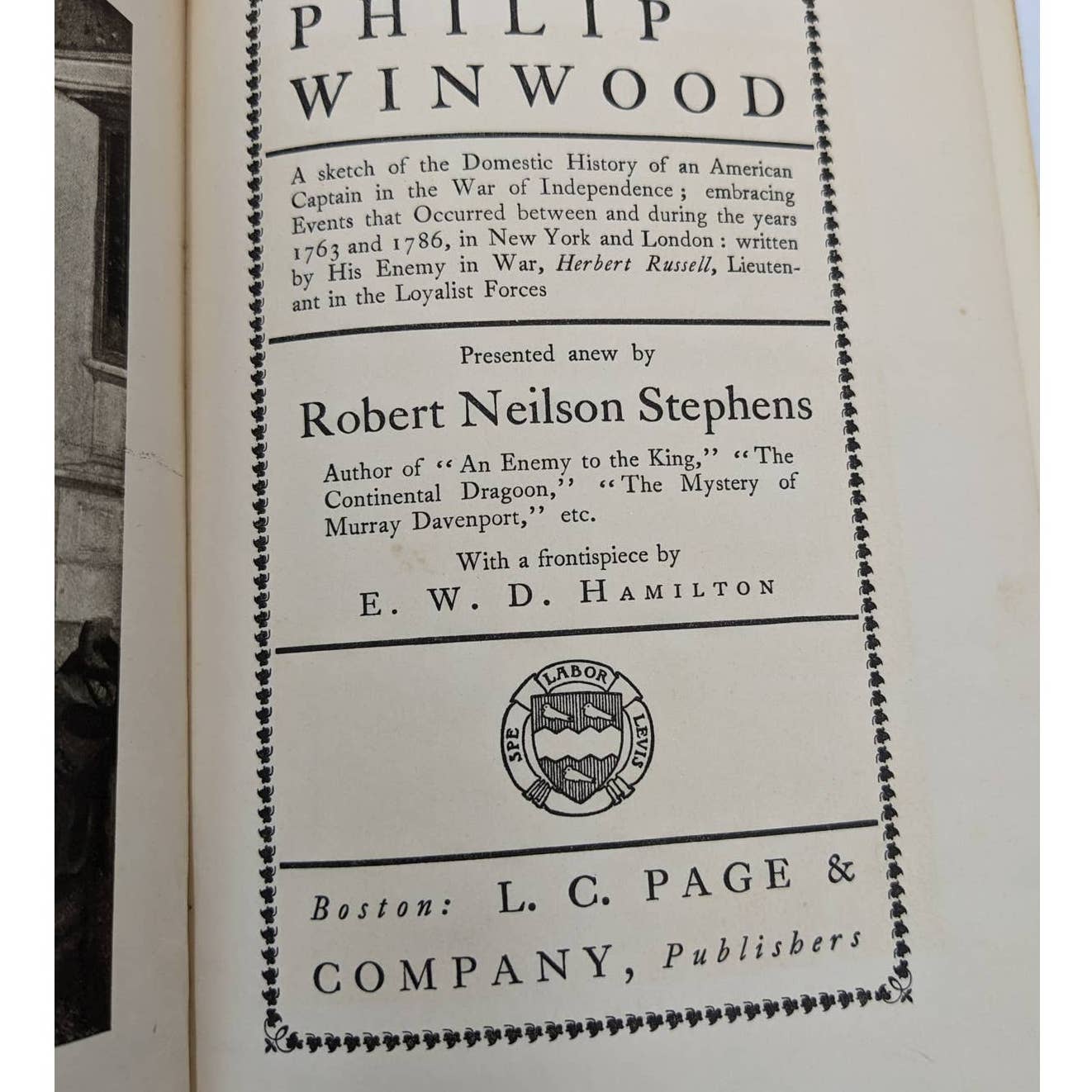 Philip Winwood By Robert Neilson Stephens 13th Impression Antiquarian Novel 1900