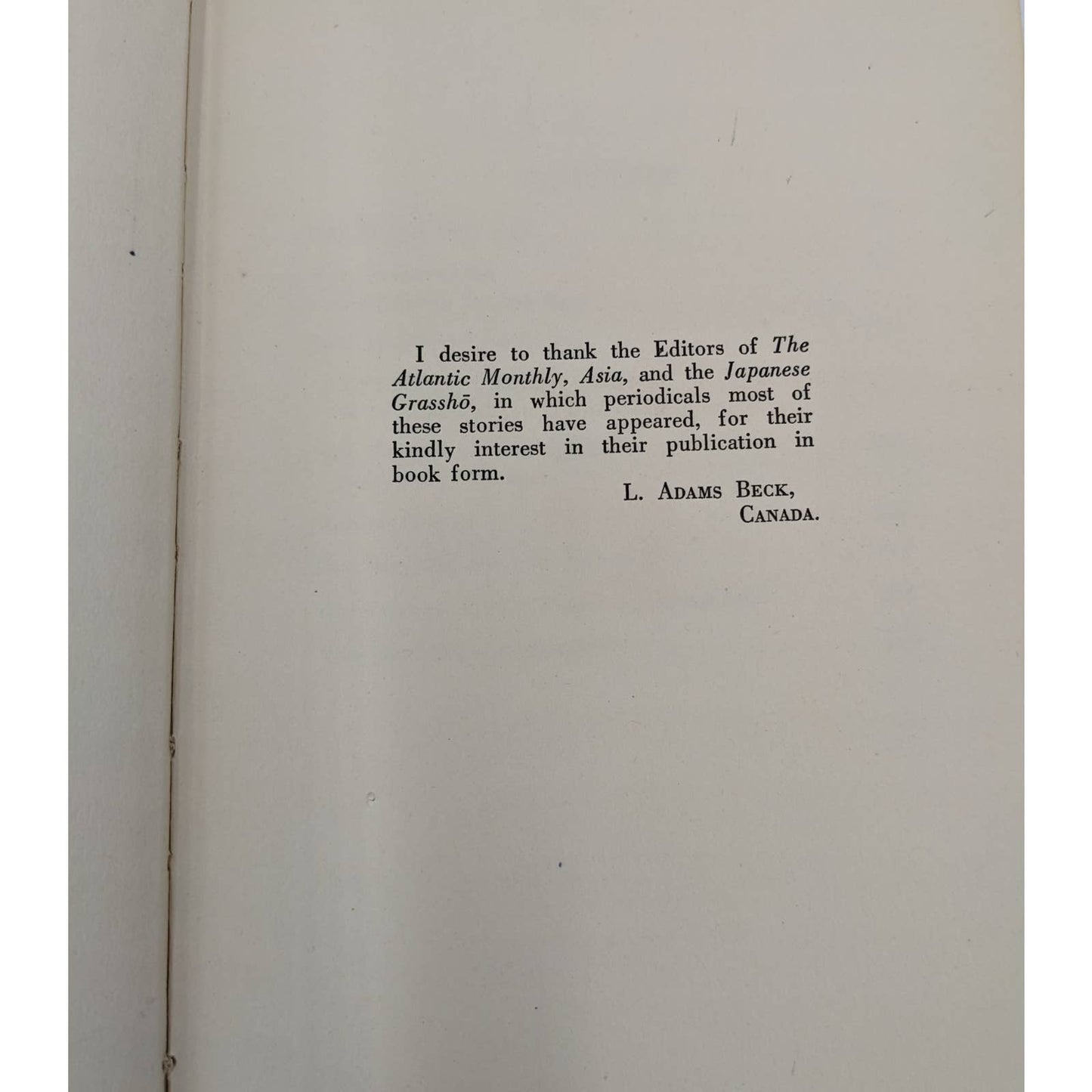 The Ninth Vibration And Other Stories By L. Adams Beck Antiquarian Novel 1922