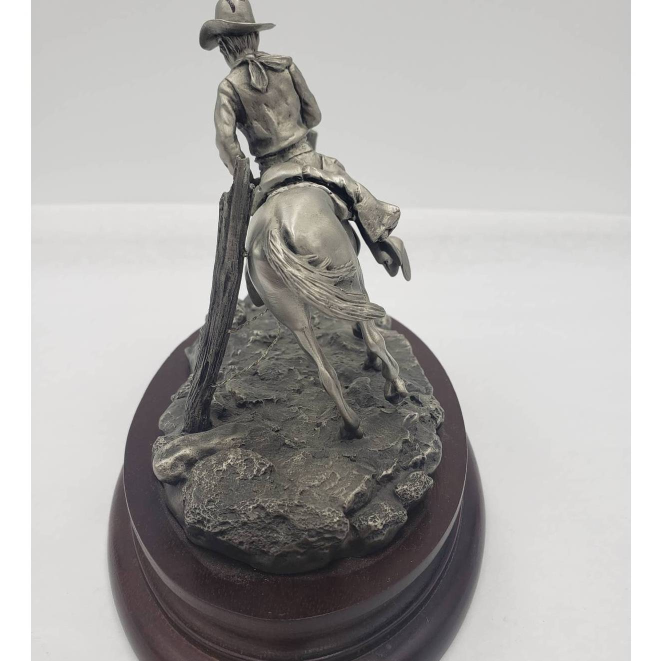 Chilmark Pewter Polland Line Rider Sculpture Cowboy Horse 1982 Limited Edition