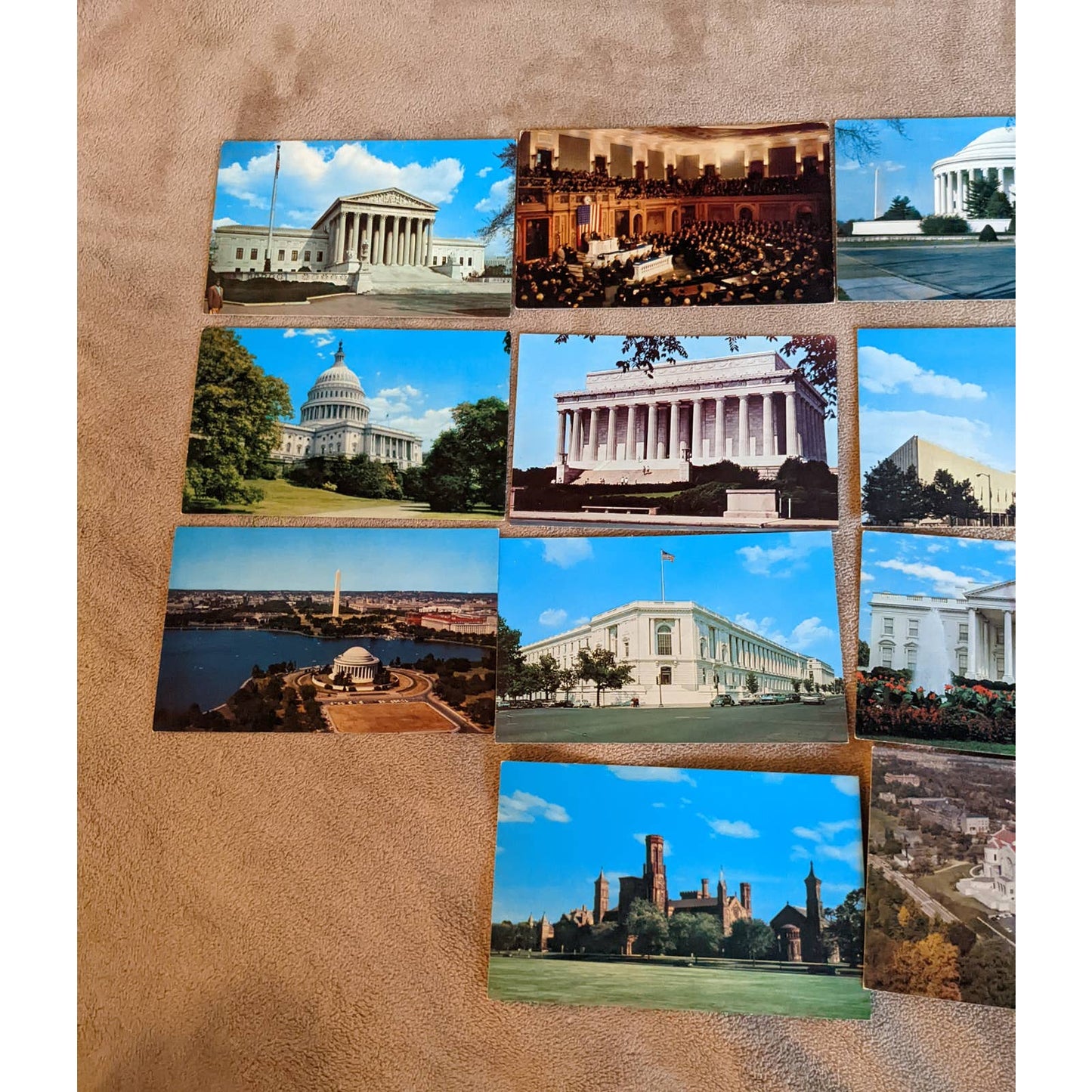 Vintage Washington DC Postcard Lot Lincoln, Washington, JFK Grave, Supreme Court