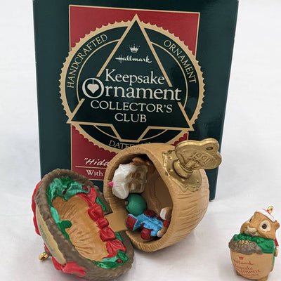 Hallmark Ornaments Vintage Christmas Greatest Story Gratitude Baby Partridge Box