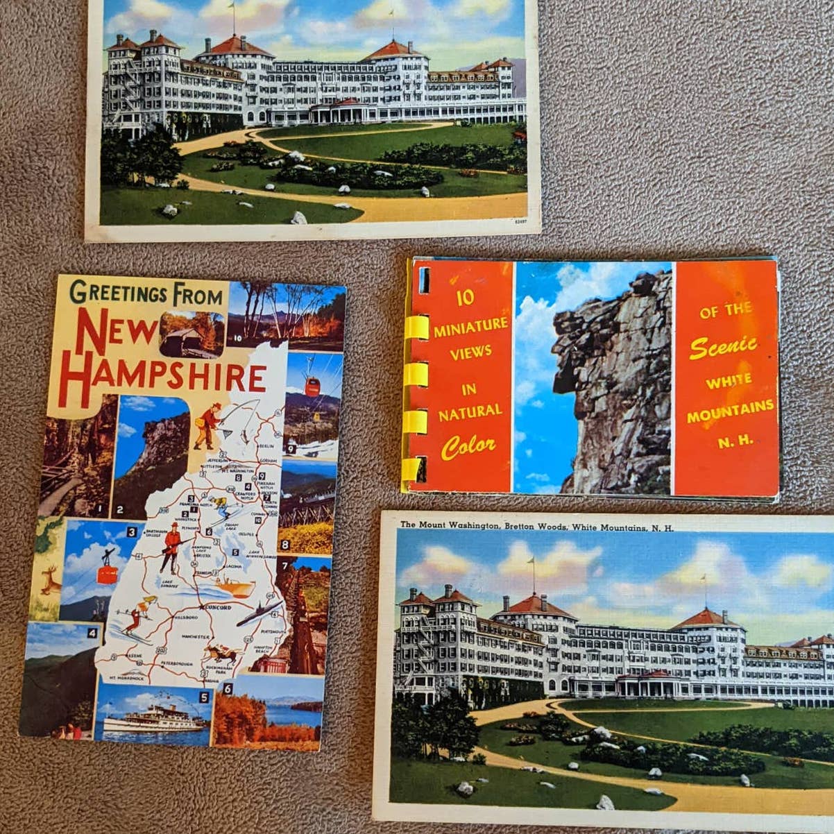 Vintage New Hampshire Postcard Mt Washington Bretton Woods White Mountains NH