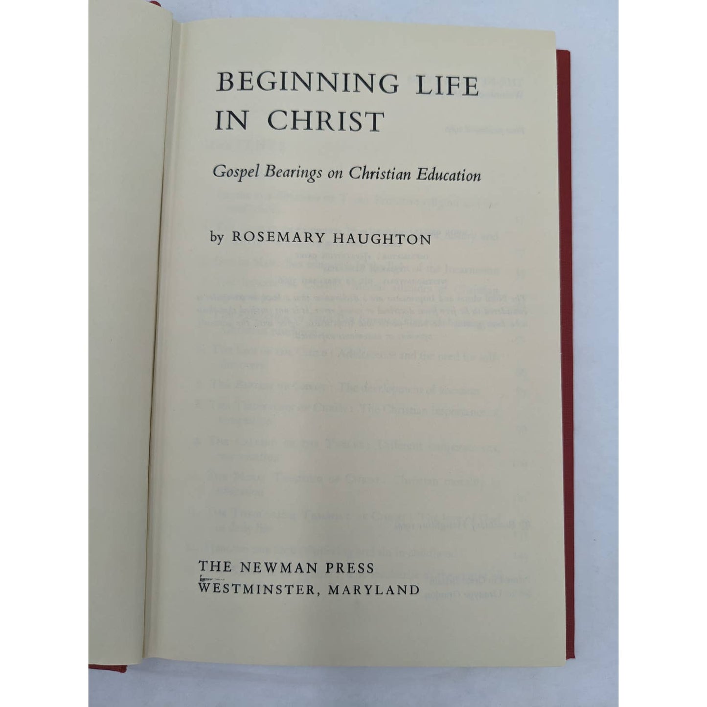Beginning Life In Christ Gospel Bearings Christian Education Rosemary Haughton