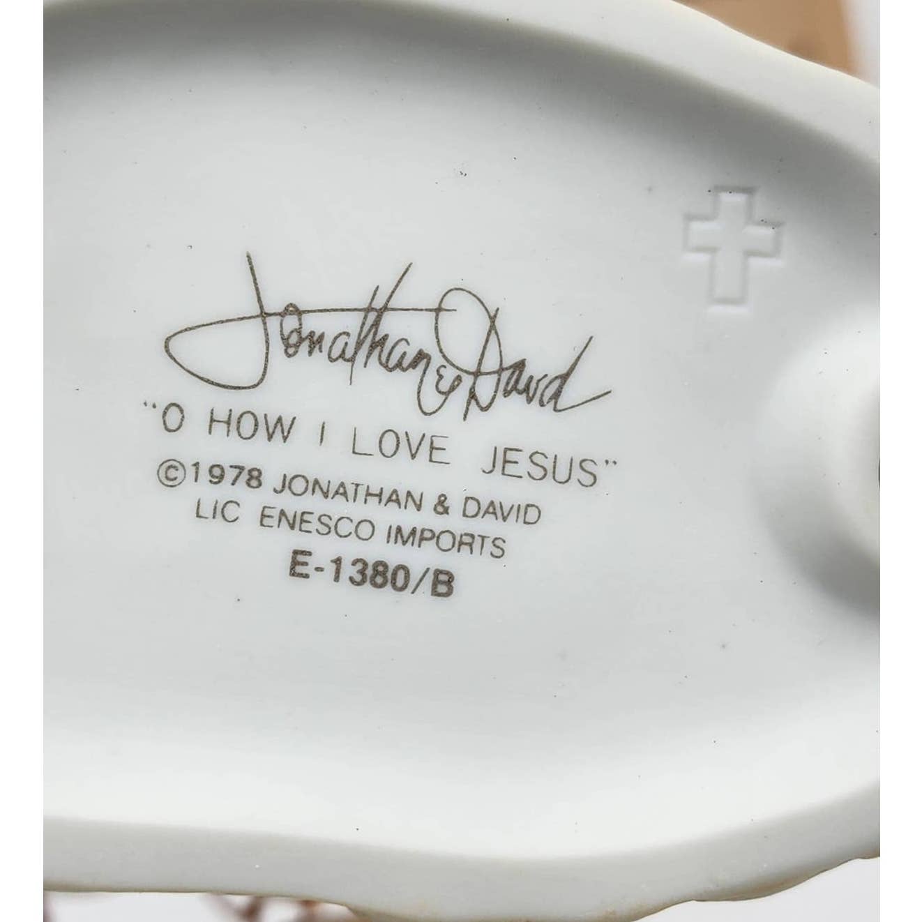 Precious Moments Figurine O How I Love Jesus E-1380/B 1978 Box Tags