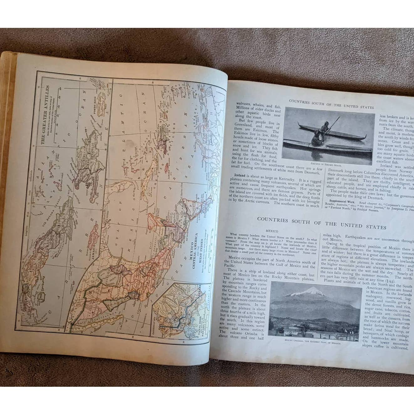 Antiquarian Natural School Geography Redway Hinman Minnesota Edition 1910s Maps