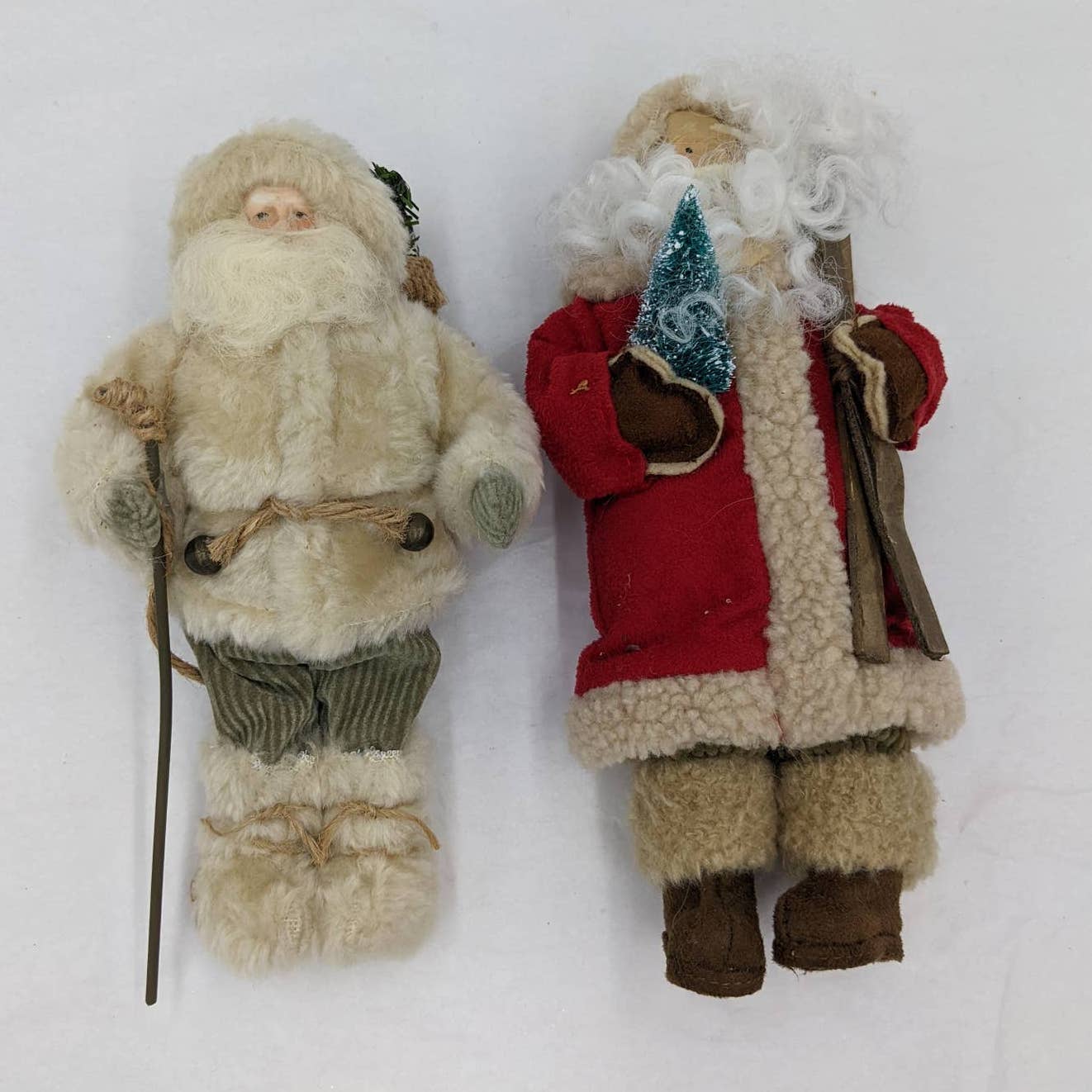 Vintage Santa hotsell Claus Set of 2 Winter Christmas Hitting the Slopes Skiing 9