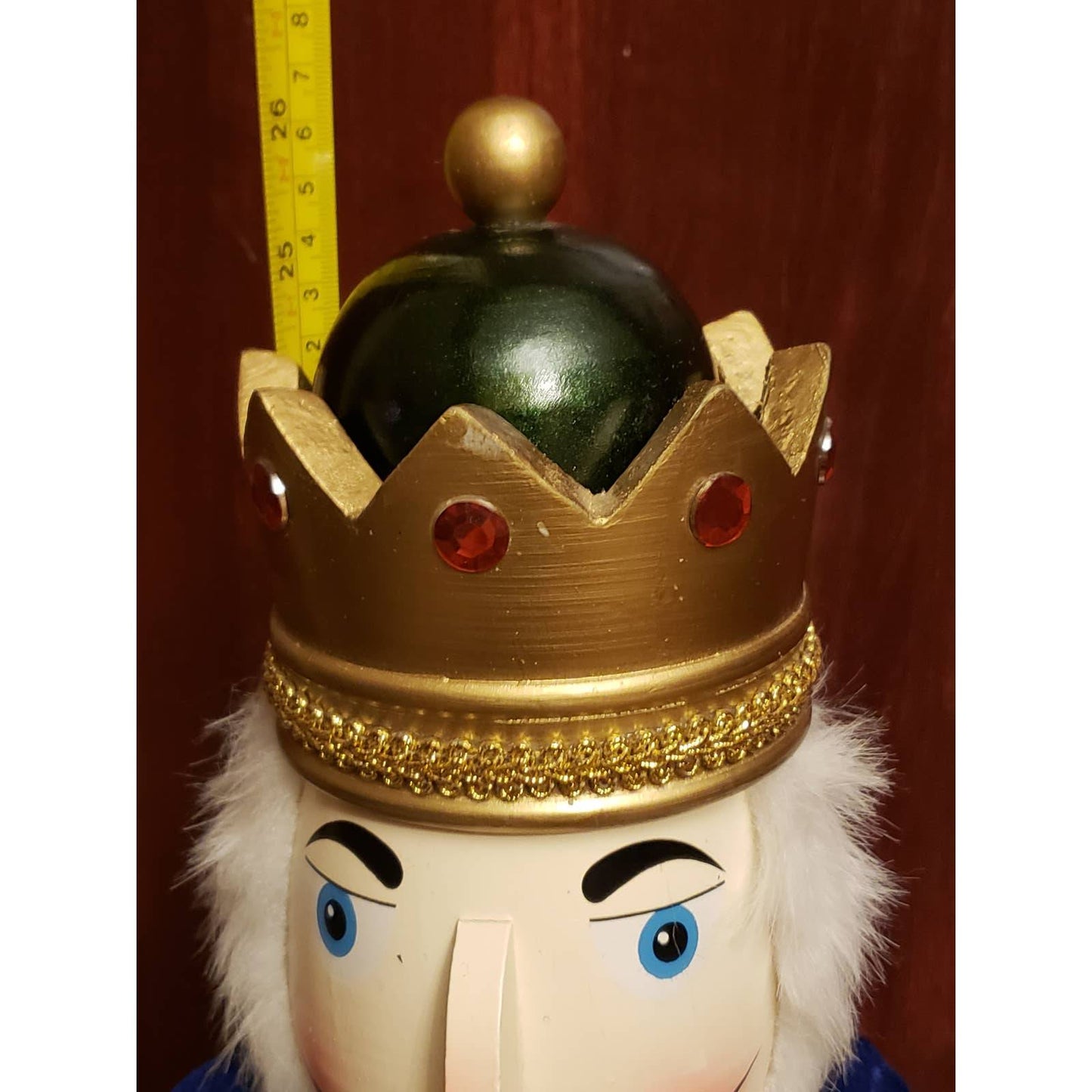 Large Nutcracker 25" Blue Cape Standing 2 Ft Tall